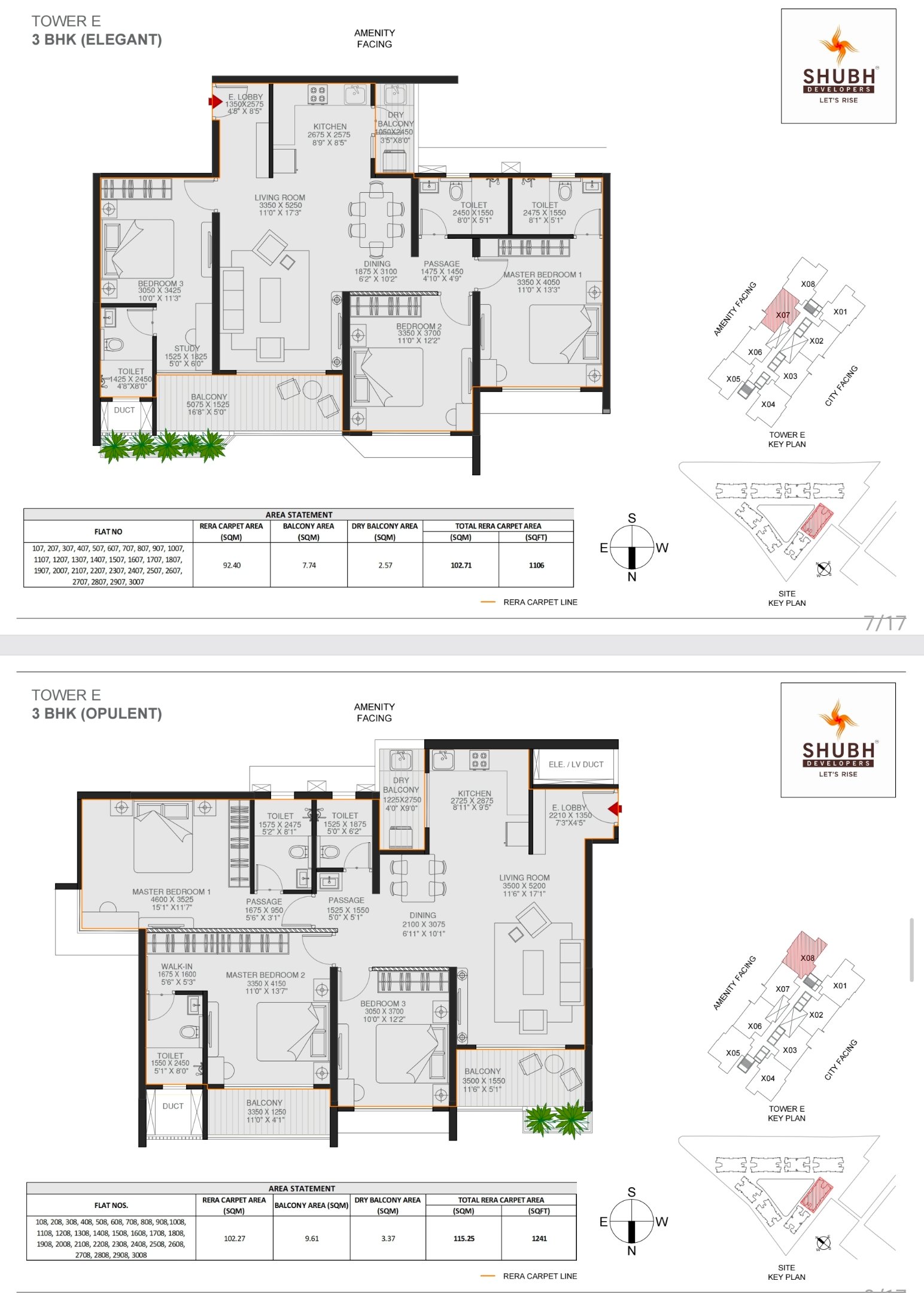 2 BHK Large 860 sqft floor plan